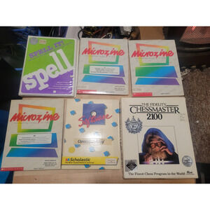 Apple II software Lot Chessmaster 2100, Microzines, Spell, Lot